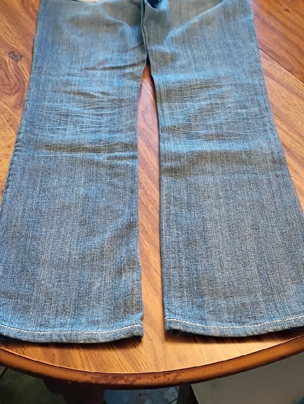 😍Miss Me Mid Blue Straight Leg Jeans with Embroidered Stud Pocket - Picture 14 of 14